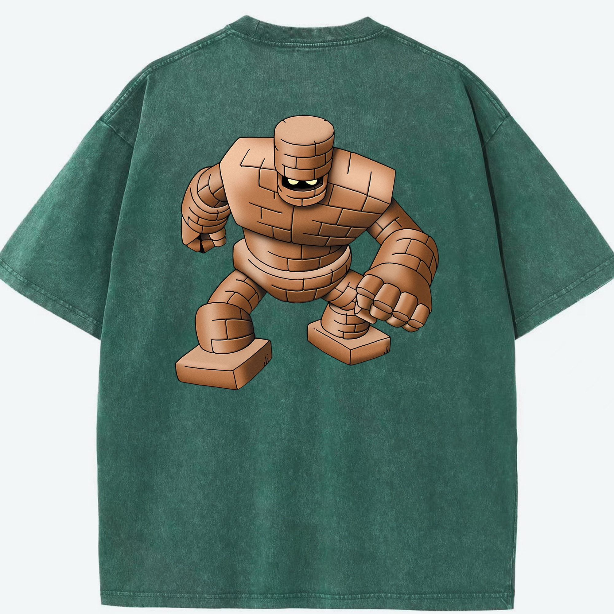 （画像用） ドラゴンクエスト Doragon Kuesuto Dragon Quest 綿100% ヴィンテージ風 半袖Tシャツ（背面プリント）